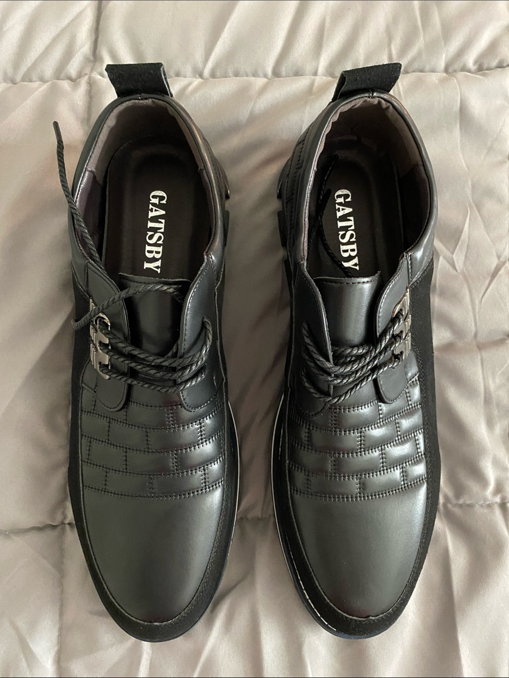 Gatsby Shoes Oxford Derby Orthopedic Leather Shoes - size 15